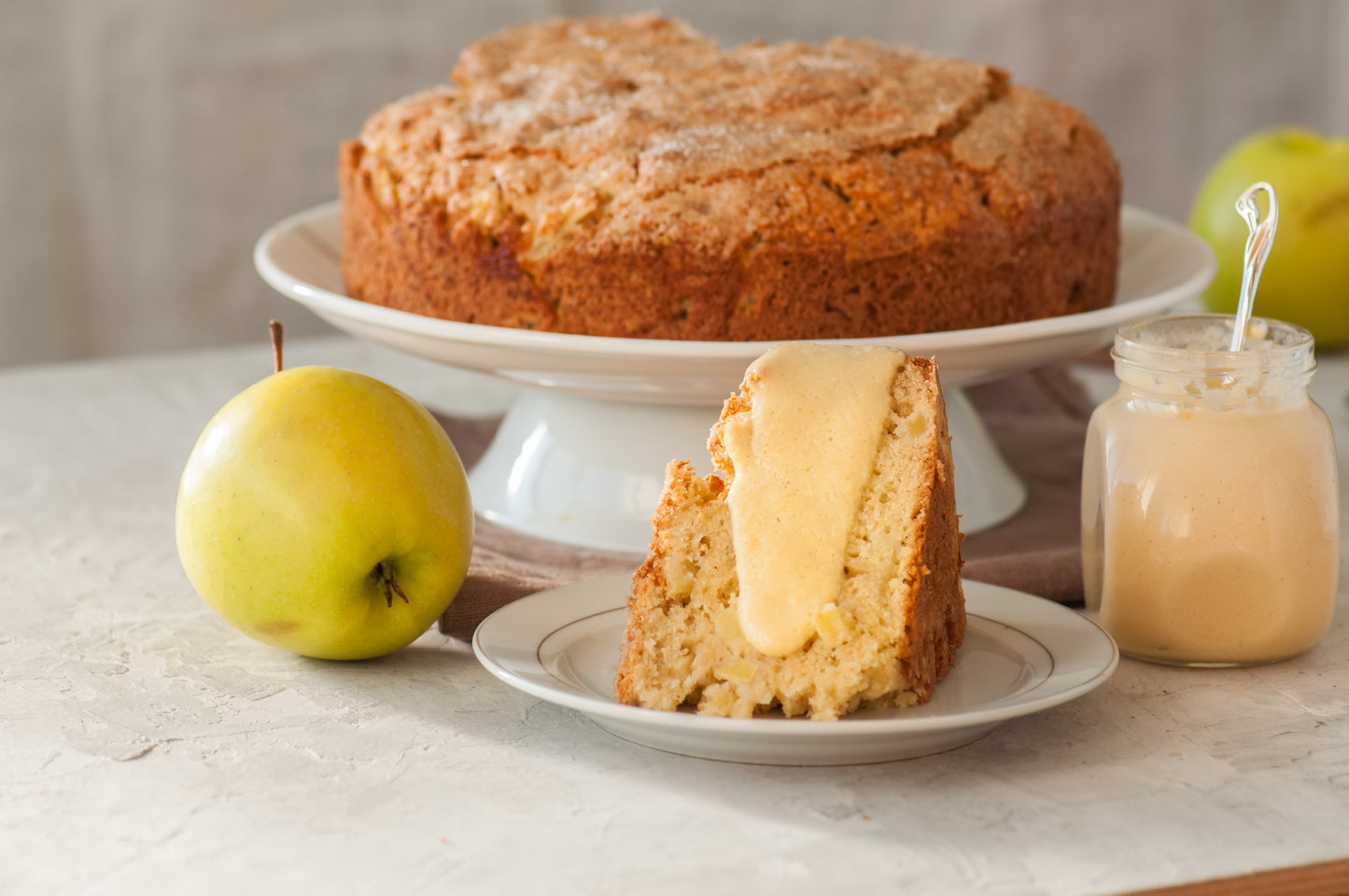 Irish Apple Cake With Custard